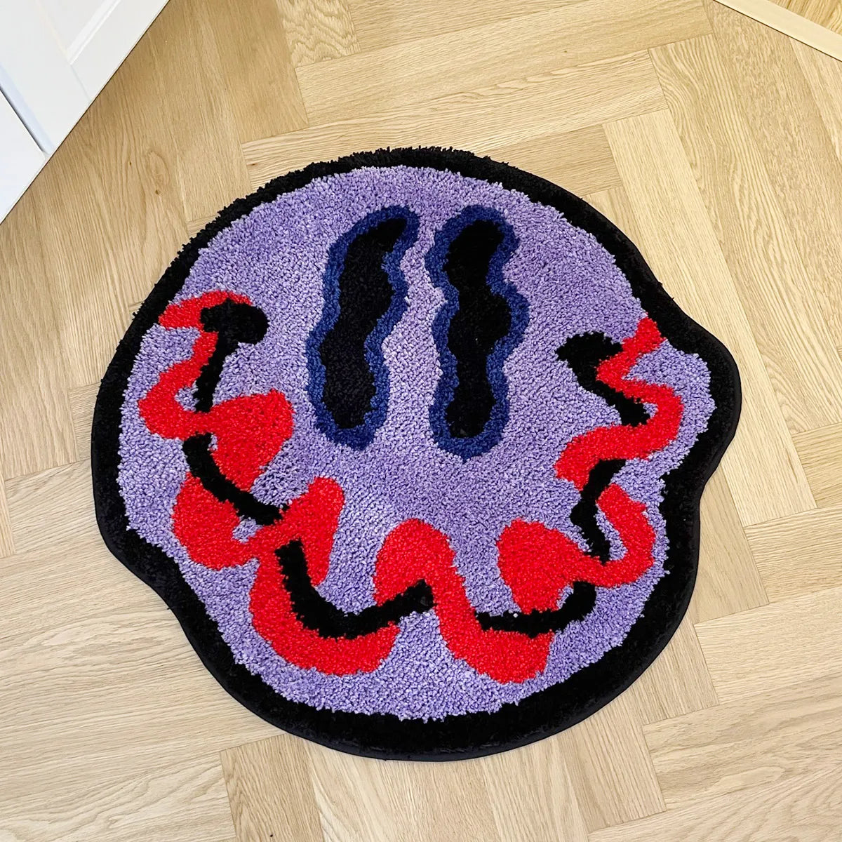 The Purple Trippy Smiling Rug