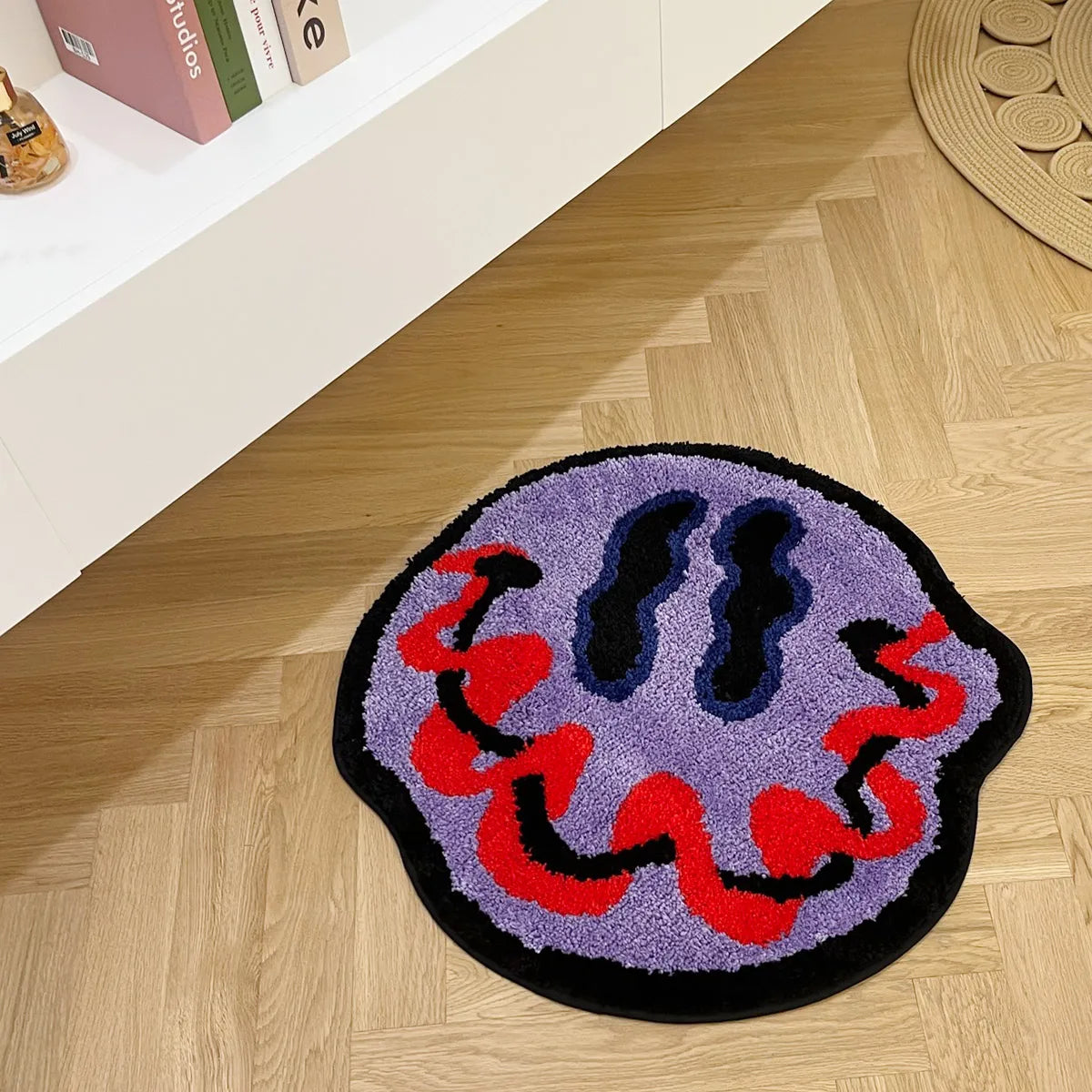 The Purple Trippy Smiling Rug